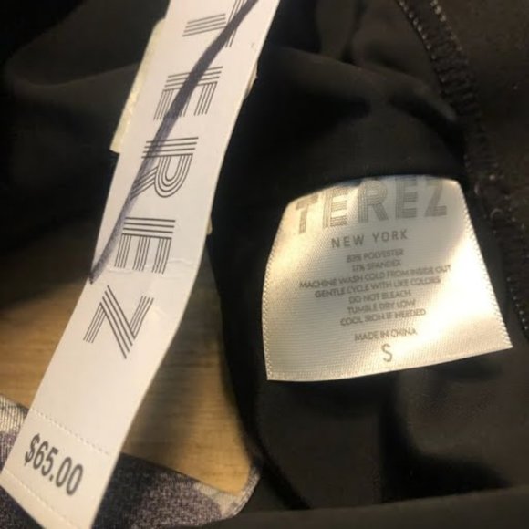 NWT TEREZ Gray Starlight Sports Bra Top Reversible to Black SZ Small - Picture 5 of 5